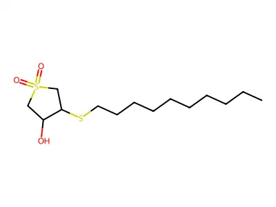 3-(Decylsulfanyl)-4-hydroxy-1lambda~6~-thiolane-1,1-dione structure
