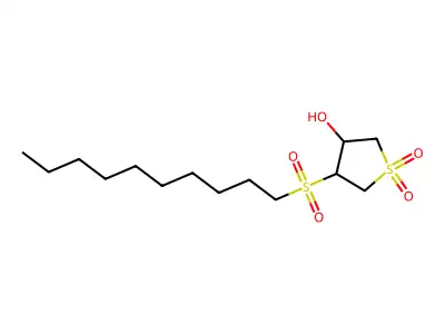 3-(Decane-1-sulfonyl)-4-hydroxy-1lambda~6~-thiolane-1,1-dione structure