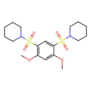 1-(2,4-Dimethoxy-5-piperidin-1-ylsulfonylphenyl)sulfonylpiperidine structure