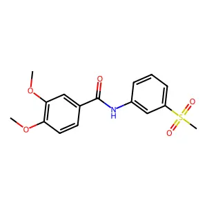 3,4-dimethoxy-N-[3-(methylsulfonyl)phenyl]benzamide structure