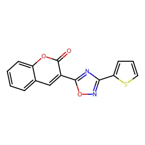 3-(3-Thiophen-2-yl-1,2,4-oxadiazol-5-yl)chromen-2-one structure