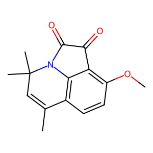 9-methoxy-4,4,6-trimethyl-4H-pyrrolo[3,2,1-ij]quinoline-1,2-dione structure