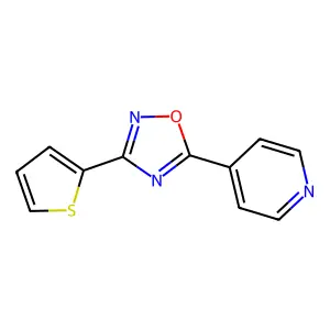4-[3-(Thiophen-2-yl)-1,2,4-oxadiazol-5-yl]pyridine structure
