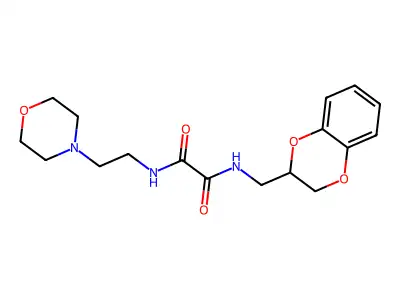 N'-(2,3-dihydro-1,4-benzodioxin-3-ylmethyl)-N-(2-morpholin-4-ylethyl)oxamide structure