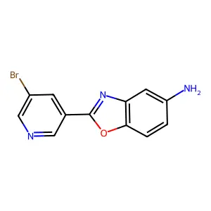 2-(5-Bromopyridin-3-yl)-1,3-benzoxazol-5-amine structure