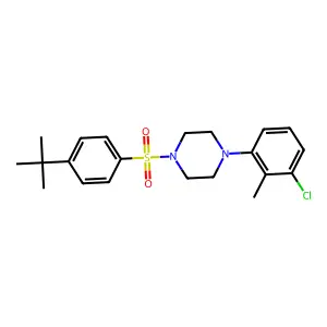 1-(4-Tert-butylbenzenesulfonyl)-4-(3-chloro-2-methylphenyl)piperazine structure