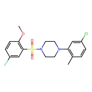 1-(5-Chloro-2-methylphenyl)-4-(5-fluoro-2-methoxyphenyl)sulfonylpiperazine structure