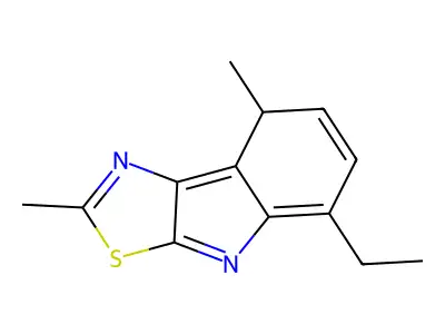 7-ethyl-2,4-dimethyl-4H-[1,3]thiazolo[5,4-b]indole structure