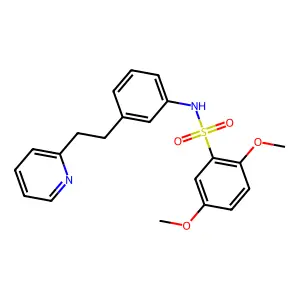 2,5-dimethoxy-N-[3-(2-pyridin-2-ylethyl)phenyl]benzenesulfonamide structure
