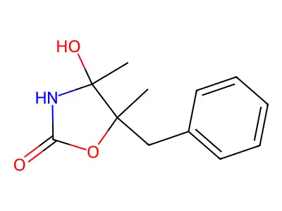 5-Benzyl-4-hydroxy-4,5-dimethyl-1,3-oxazolidin-2-one structure