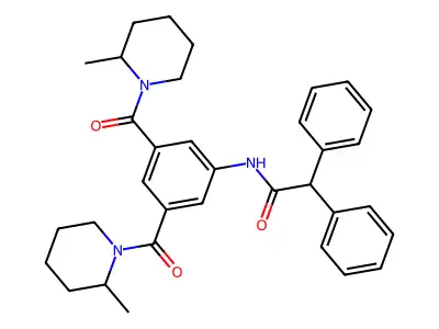 N-{3,5-bis[(2-methylpiperidin-1-yl)carbonyl]phenyl}-2,2-diphenylacetamide structure