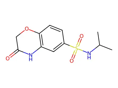 3-oxo-N-propan-2-yl-4H-1,4-benzoxazine-6-sulfonamide structure