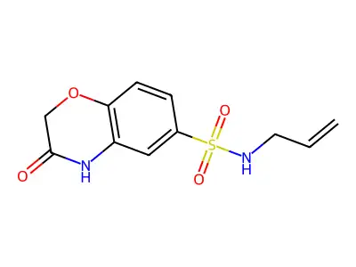 3-oxo-N-prop-2-enyl-4H-1,4-benzoxazine-6-sulfonamide structure
