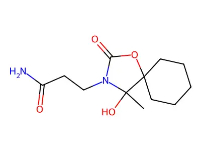 3-(1-Hydroxy-1-methyl-3-oxo-4-oxa-2-azaspiro[4.5]dec-2-yl)propanamide structure