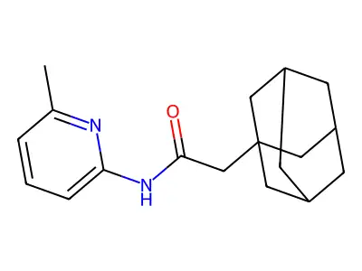 2-(1-adamantyl)-N-(6-methyl-2-pyridinyl)acetamide structure