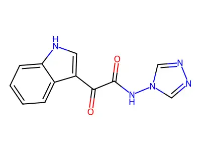 2-(1H-indol-3-yl)-2-oxo-N-(4H-1,2,4-triazol-4-yl)acetamide structure