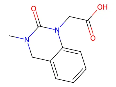 (3-methyl-2-oxo-3,4-dihydroquinazolin-1(2H)-yl)acetic acid structure