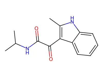 2-(2-methyl-1H-indol-3-yl)-2-oxo-N-(propan-2-yl)acetamide structure