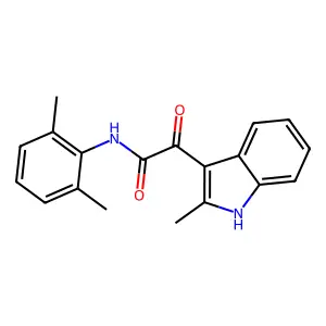 N-(2,6-dimethylphenyl)-2-(2-methyl-1H-indol-3-yl)-2-oxoacetamide structure