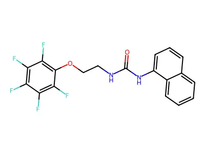 N-1-Naphthalenyl-N'-(2-(2,3,4,5,6-pentafluorophenoxy)ethyl)urea structure
