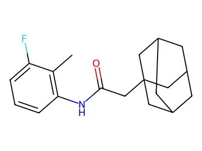 2-(1-adamantyl)-N-(3-fluoro-2-methylphenyl)acetamide structure