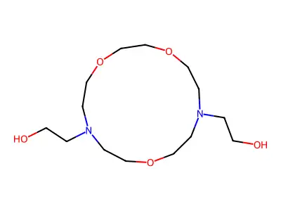 2,2'-(1,4,10-Trioxa-7,13-diazacyclopentadecane-7,13-diyl)diethanol structure