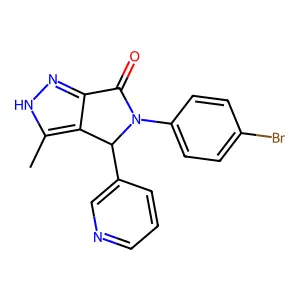 5-(4-Bromophenyl)-3-methyl-4-pyridin-3-yl-2,4-dihydropyrrolo[3,4-c]pyrazol-6-one structure