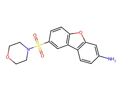 8-Morpholin-4-ylsulfonyldibenzofuran-3-amine structure