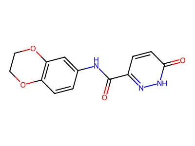 N-(2,3-dihydro-1,4-benzodioxin-6-yl)-6-oxo-1,6-dihydropyridazine-3-carboxamide structure