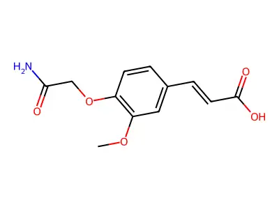 3-[4-(2-Amino-2-oxo-ethoxy)-3-methoxy-phenyl]prop-2-enoic acid structure