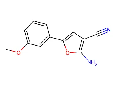 2-Amino-5-(3-methoxyphenyl)furan-3-carbonitrile structure