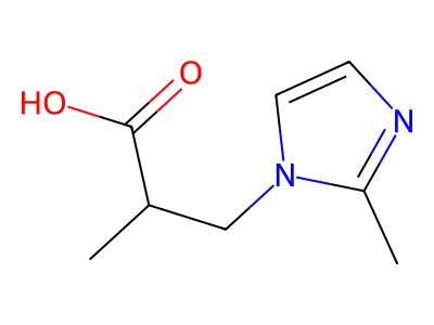 2-Methyl-3-(2-methyl-imidazol-1-yl)-propionic acid structure