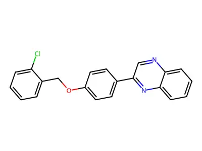 2-[4-[(2-Chlorophenyl)methoxy]phenyl]quinoxaline structure