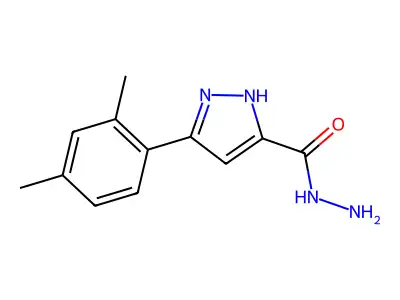 3-(2,4-dimethylphenyl)-1H-pyrazole-5-carbohydrazide structure