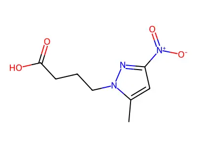 4-(5-methyl-3-nitro-1H-pyrazol-1-yl)butanoic acid structure