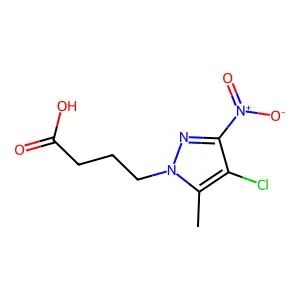 4-(4-chloro-5-methyl-3-nitro-1H-pyrazol-1-yl)butanoic acid structure