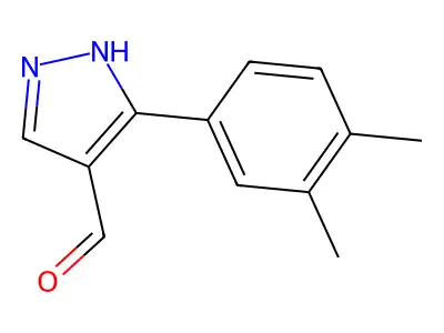 5-(3,4-dimethylphenyl)-1H-pyrazole-4-carbaldehyde structure