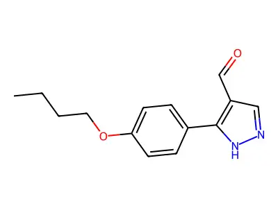 3-(4-butoxyphenyl)-1H-pyrazole-4-carbaldehyde structure