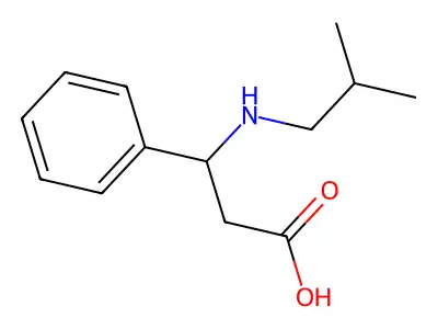 3-[(2-Methylpropyl)amino]-3-phenylpropanoic acid structure