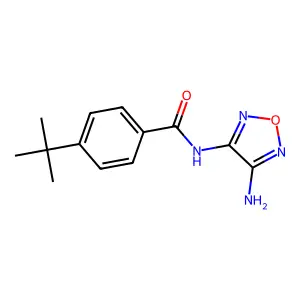 N-(4-amino-1,2,5-oxadiazol-3-yl)-4-tert-butylbenzamide structure