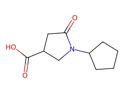 (3S)-1-cyclopentyl-5-oxopyrrolidine-3-carboxylic acid structure