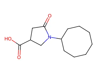 1-Cyclooctyl-5-oxopyrrolidine-3-carboxylic acid structure