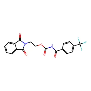 Carbamic acid, [4-(trifluoromethyl)benzoyl]-, 2-(1,3-dihydro-1,3-dioxo-2H-isoindol-2-yl)ethyl ester structure