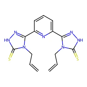 3,3'-(2,6-Pyridinediyl)bis(4-(2-propenyl)-1H-1,2,4-triazole-5(4H)-thione) structure