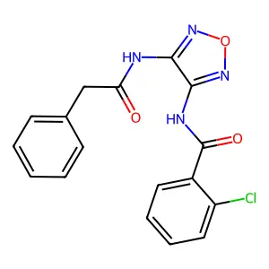 N-(4-((2-Chlorobenzoyl)amino)-1,2,5-oxadiazol-3-yl)benzeneacetamide structure
