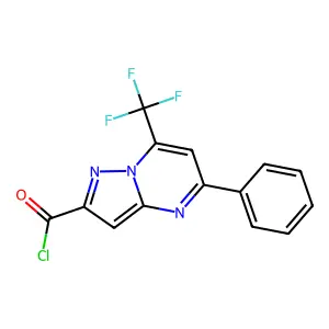 5-Phenyl-7-(trifluoromethyl)pyrazolo[1,5-a]pyrimidine-2-carbonyl chloride structure