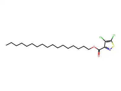 3-Isothiazolecarboxylic acid, 4,5-dichloro-, heptadecyl ester structure