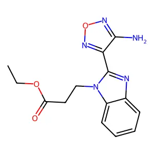 Ethyl 3-[2-(4-amino-1,2,5-oxadiazol-3-yl)benzimidazol-1-yl]propanoate structure