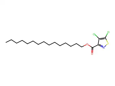 3-Isothiazolecarboxylic acid, 4,5-dichloro-, pentadecyl ester structure