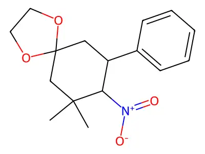 7,7-Dimethyl-8-nitro-9-phenyl-1,4-dioxaspiro[4.5]decane structure